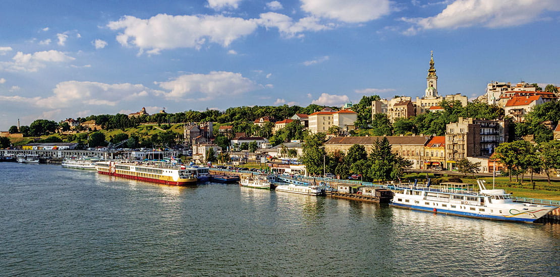 A view of Belgrade, Serbia from the river Danube